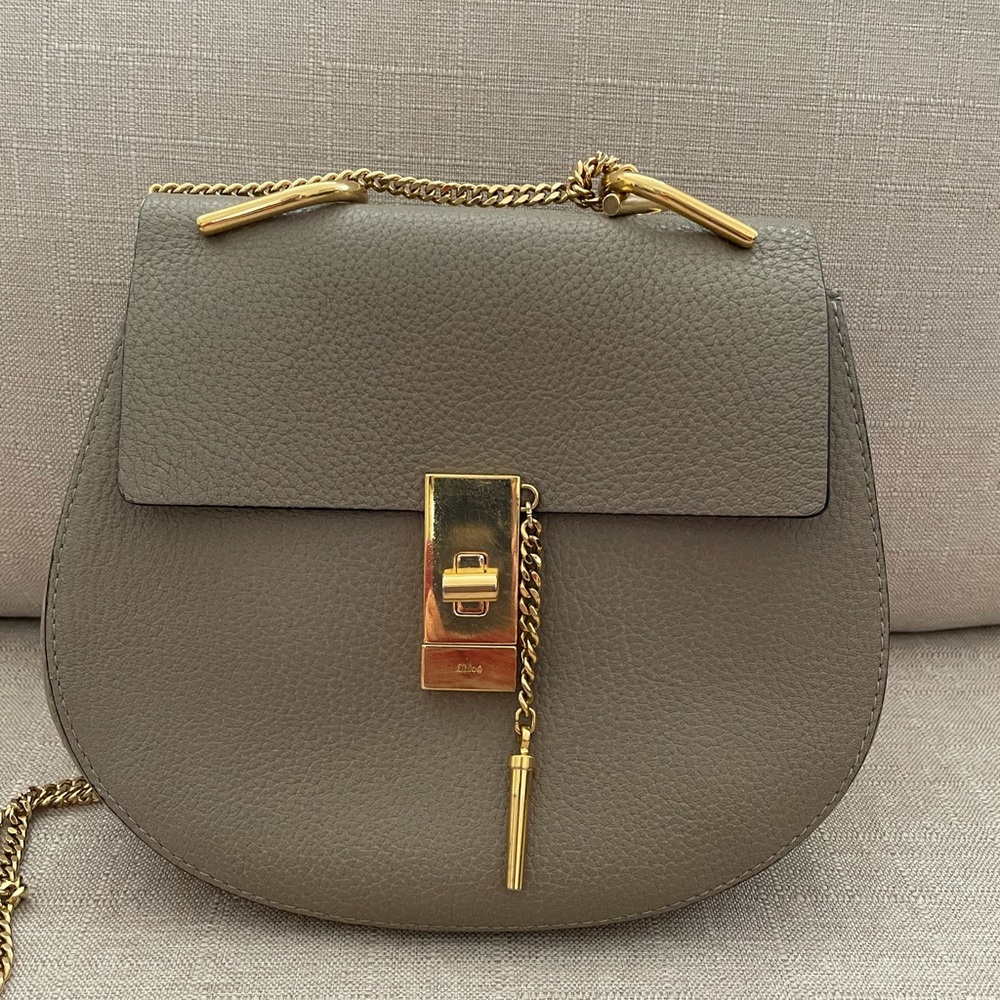 Chloe grey small drew bag